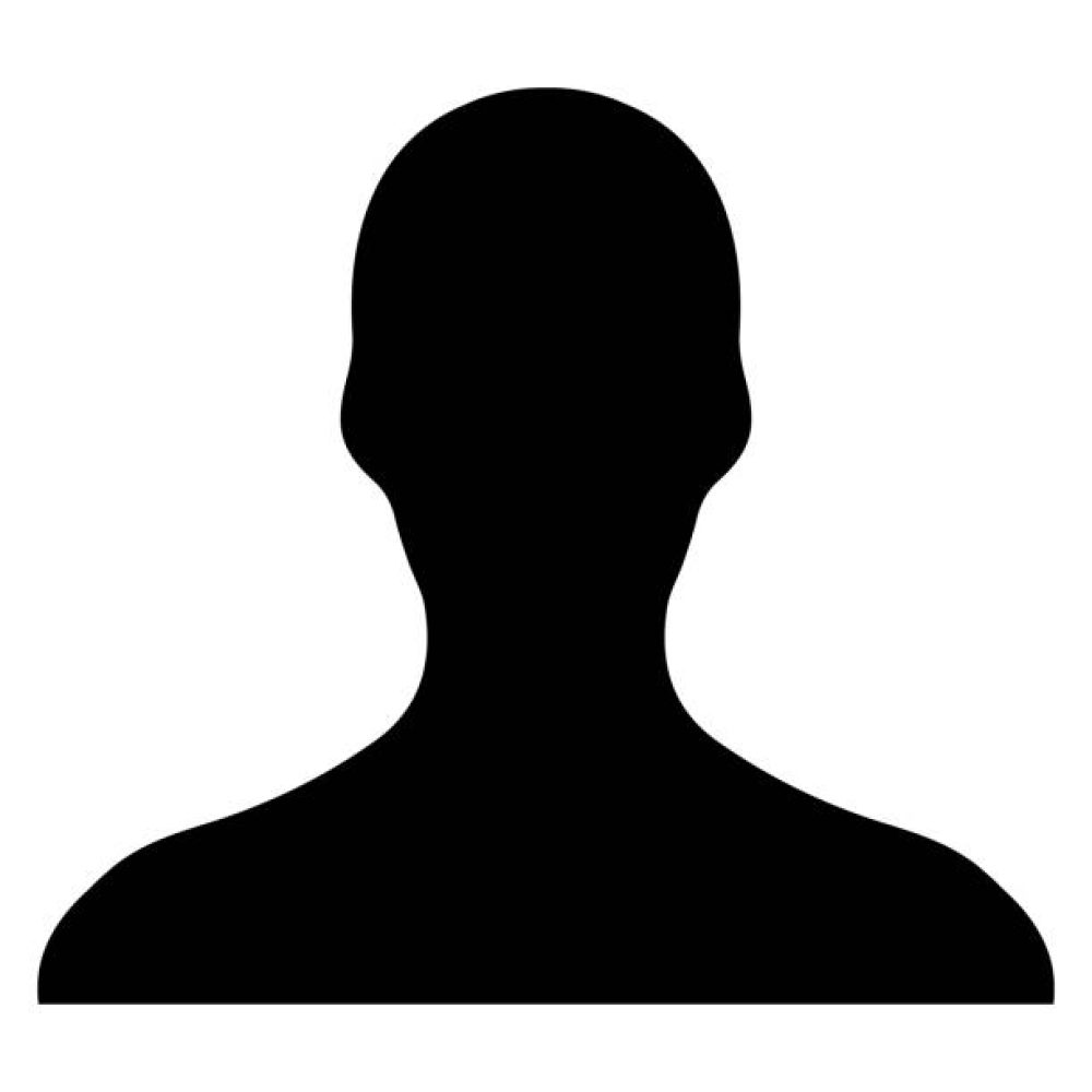 Anonymous Black Silhouette, of a Person on White Background Image